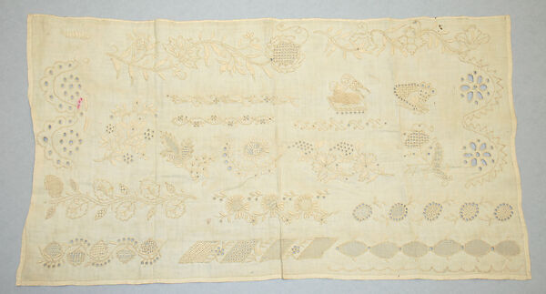 Sampler (Dechado), Linen, cotton, Mexican 