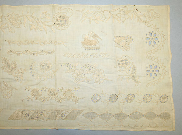 Sampler (Dechado), Linen, cotton, Mexican