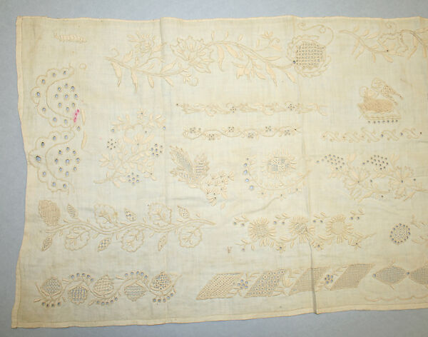 Sampler (Dechado), Linen, cotton, Mexican