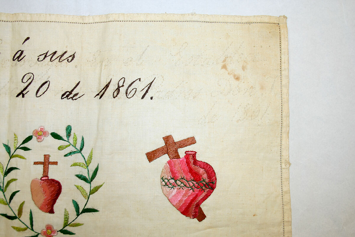 Sampler, Linen, silk, Mexican