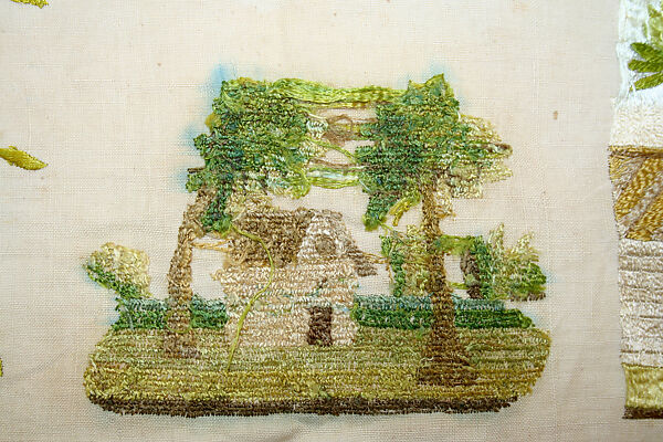 Sampler (Dechado), Linen, silk, Mexican