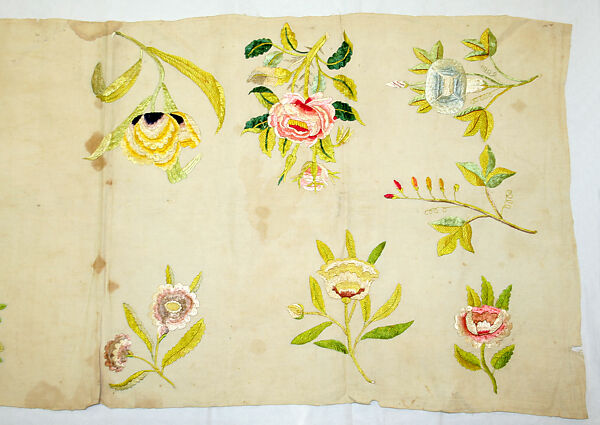 Sampler (Dechado), Linen, silk, Mexican
