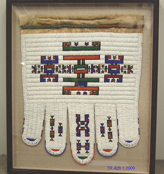 Woman's Apron (Ijogolo), Cloth, hide, glass beads, Ndebele peoples 