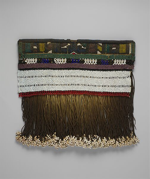 Girl's Apron (Lighabi), Glass beads, hide, Ndebele peoples 