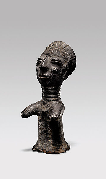Memorial figure of a woman, Terracotta, Akan peoples, Anyi group 