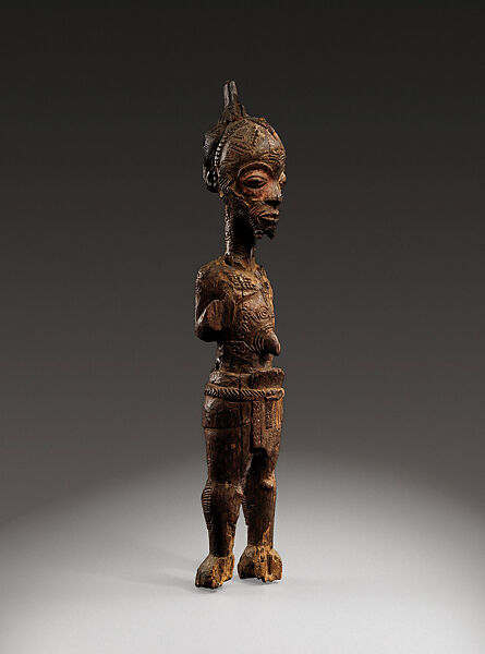Figure of a leopard chief: Ilunga Mukulu, Wood, Luluwa peoples, Bakwa Ndolo, Bumba 