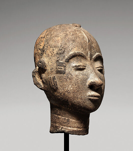 Memorial head, Terracotta, Akan peoples 