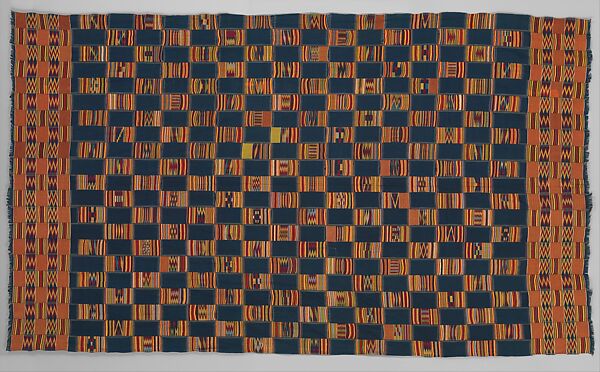Man's Prestige Cloth, Silk and cotton, Akan peoples, Asante group 