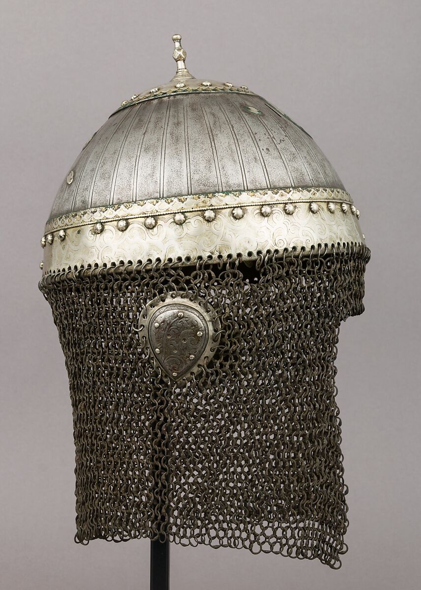 Helmet, Steel, silver, Caucasian