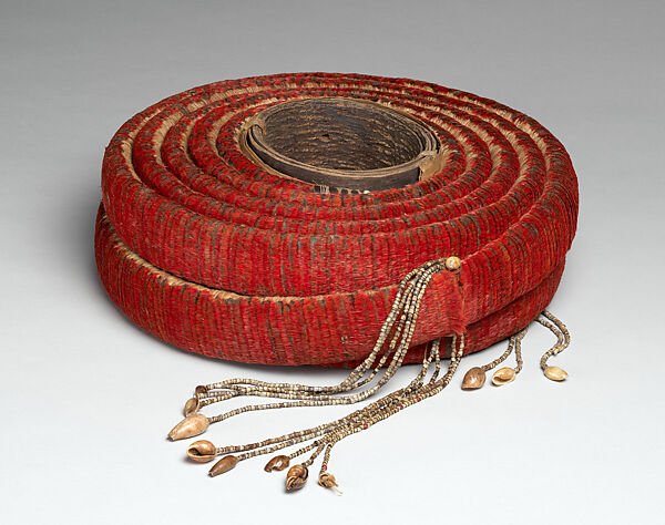 Money Coil (Tevau), Feathers, fiber, bark, seeds, shell, glass beads, leaves, Santa Cruz Islands 