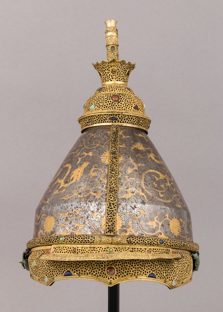 Armor, Steel, gold, lacquer, textile, semi-precious stones, Chinese