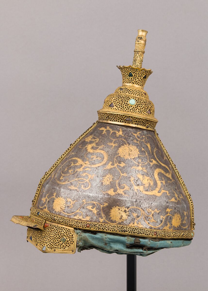 Armor, Steel, gold, lacquer, textile, semi-precious stones, Chinese