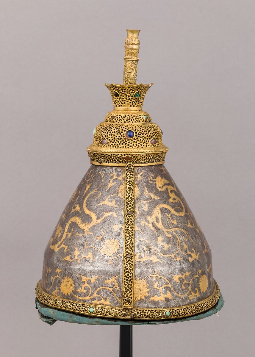 Armor, Steel, gold, lacquer, textile, semi-precious stones, Chinese