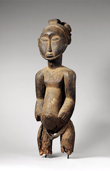 Commemorative figure, Wood, fiber, Hemba peoples, Muhiya group 