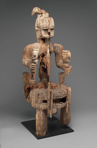 Iphri shrine, Urhobo artist, Wood, iron nails, pigment, Urhobo peoples
