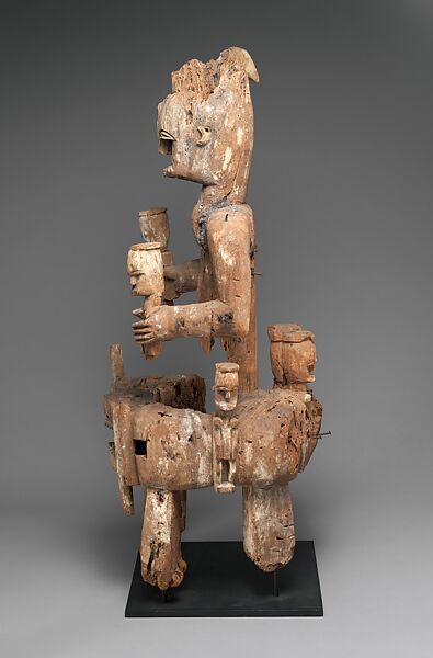 Iphri shrine, Urhobo artist, Wood, iron nails, pigment, Urhobo peoples