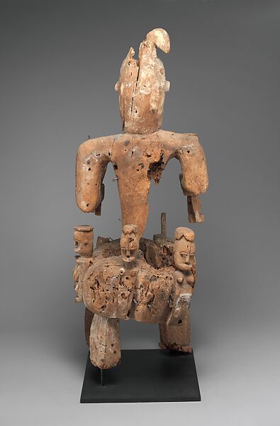 Iphri shrine, Urhobo artist, Wood, iron nails, pigment, Urhobo peoples