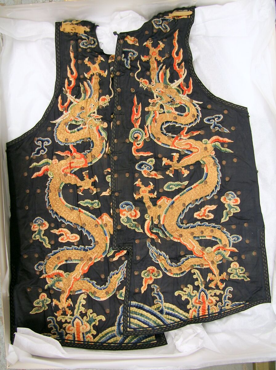 Armor, Steel, copper, gold, silk, metallic thread, leather, hair, Chinese