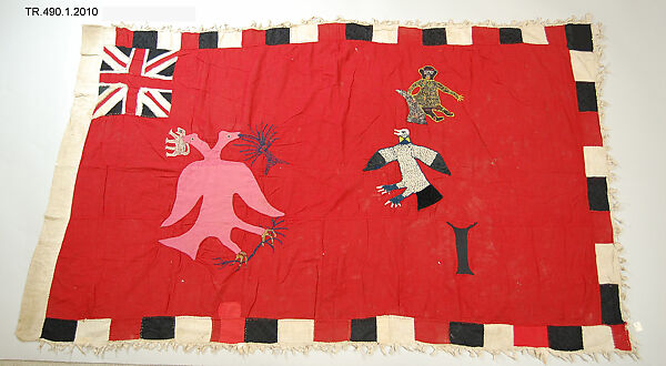 Appliquéd Battalion Flag (Asafo), Cotton, Fante peoples 