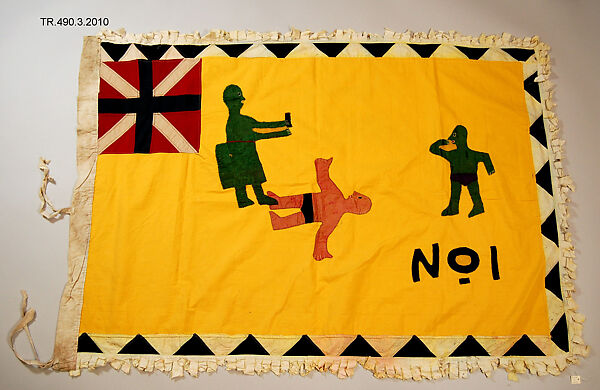 Appliquéd Battalion Flag (Asafo), Cotton, Fante peoples 