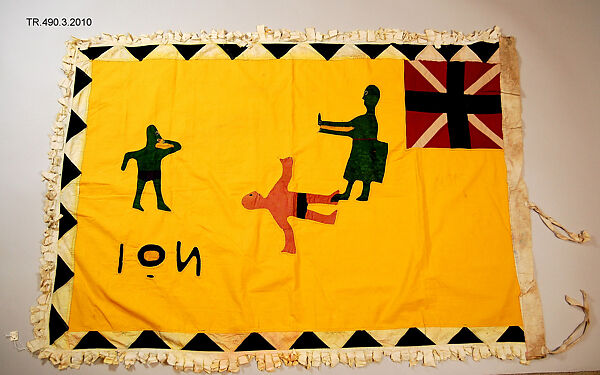 Appliquéd Battalion Flag (Asafo), Cotton, Fante peoples