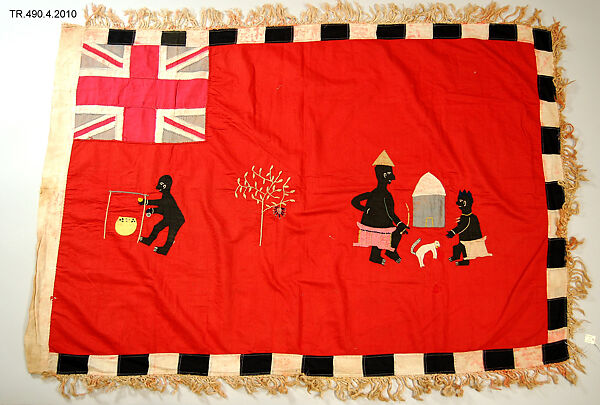 Appliquéd Battalion Flag (Asafo), Cotton, Fante peoples 