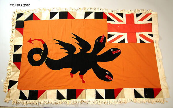 Appliquéd Battalion Flag (Asafo), Cotton, Fante peoples