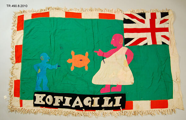 Appliquéd Battalion Flag (Asafo), Cotton, Fante peoples