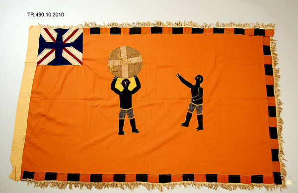 Appliquéd Battalion Flag (Asafo), Cotton, Fante peoples 