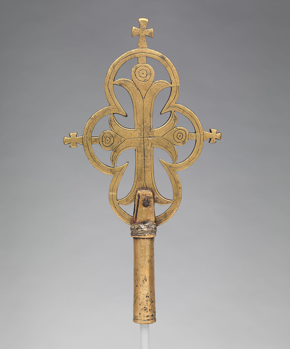 Mäsqälä qǝddase (liturgical cross), Northern Highlands artist, Bronze, Northern Highlands region
