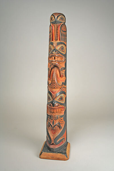 Totem Pole Model, Wood, pigment, Haida 