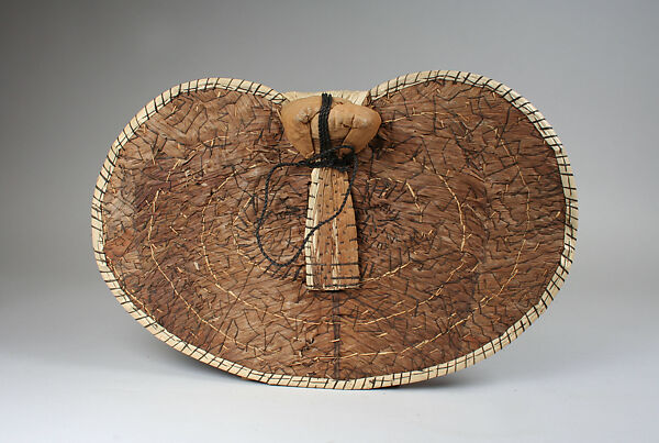 Negbe (women’s back apron), Mangbetu artist, Banana leaves, raffia palm fiber, natural dye, Mangbetu peoples