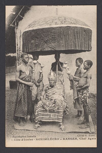 Agnibilécro-Kangah, chief of the Anyi, Postcard 
