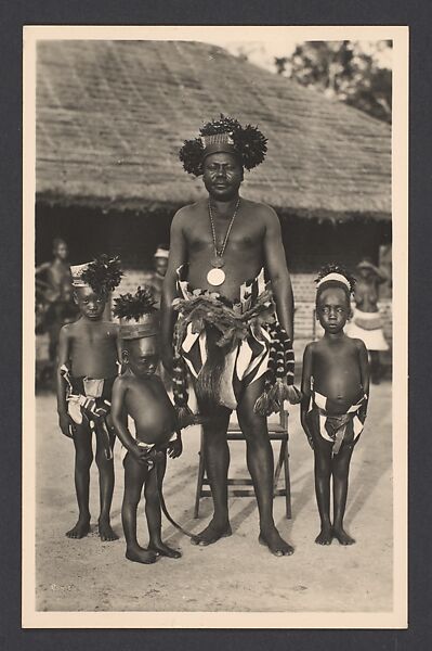 The Great Chief Okodongwe, Silver gelatin print on postcard stock 