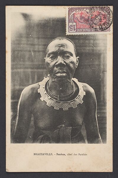 Bankoa, chief of the Bateke, Postcard, Teke 