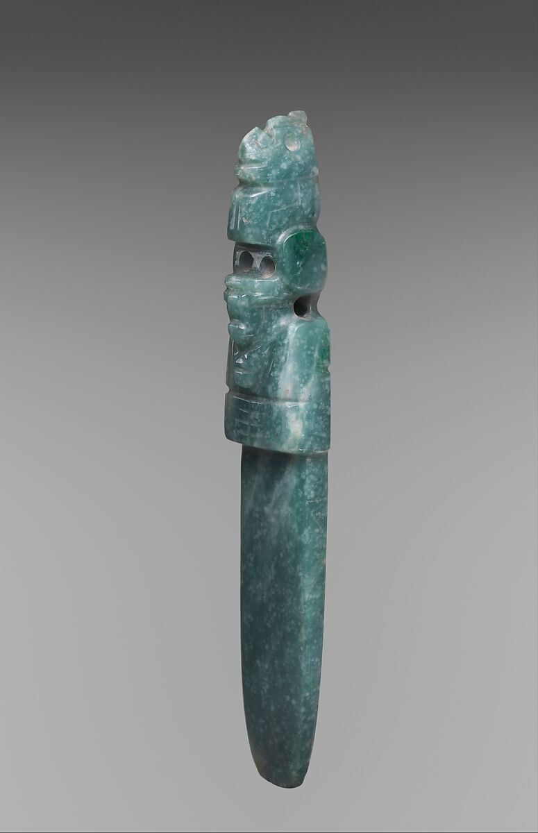 Figure-Celt Pendant, Jadeite, Guanacaste-Nicoya