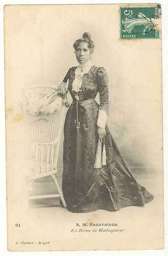 Her Majesty Ranavalona, former queen of Madagascar [b. 1861; r. 1883-1897; d. 1917]