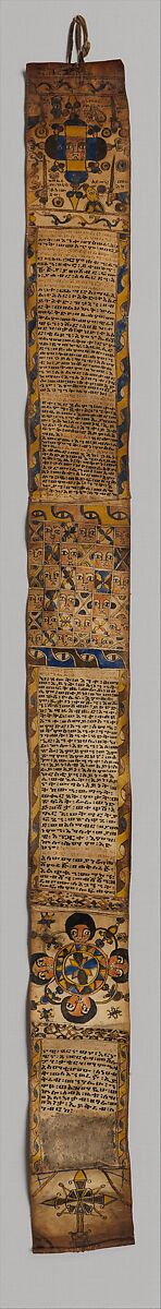 Healing Scroll, Parchment, ink, pigments, cotton, Tigrinya peoples 