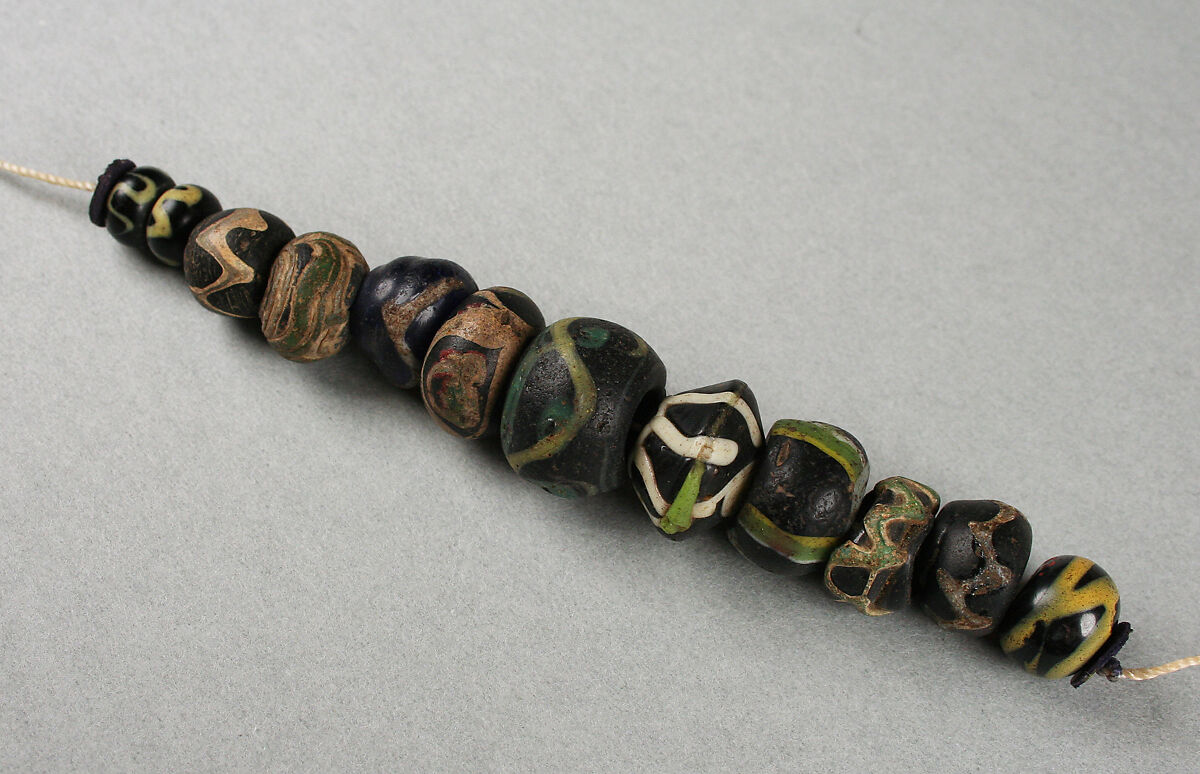 Beads, string, Glass, African, made in Europe 