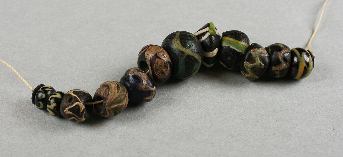 Beads, string, Glass, African, made in Europe