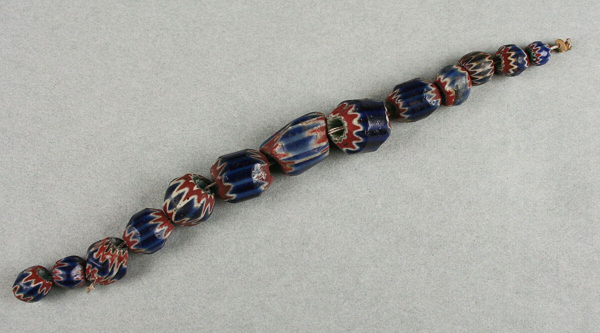 Chevron Beads, Glass, African, made in Europe 