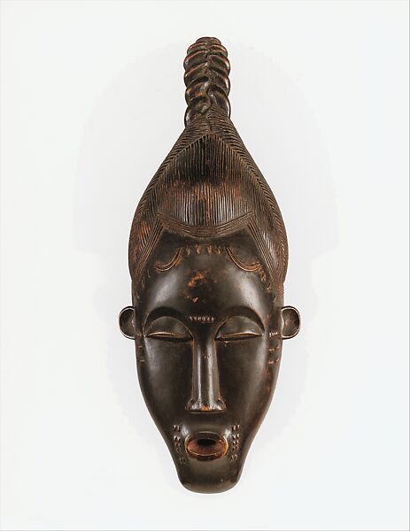 Portrait Mask, Wood, Baule or Guro peoples 