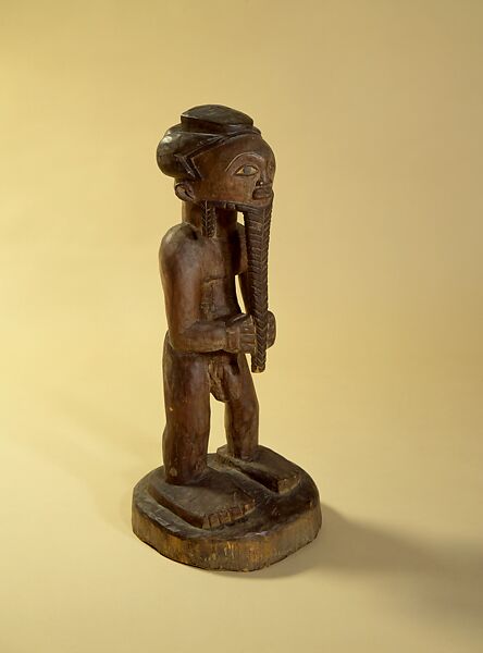 Figure: Male, Wood, paint, Kusu or northern Luba peoples 