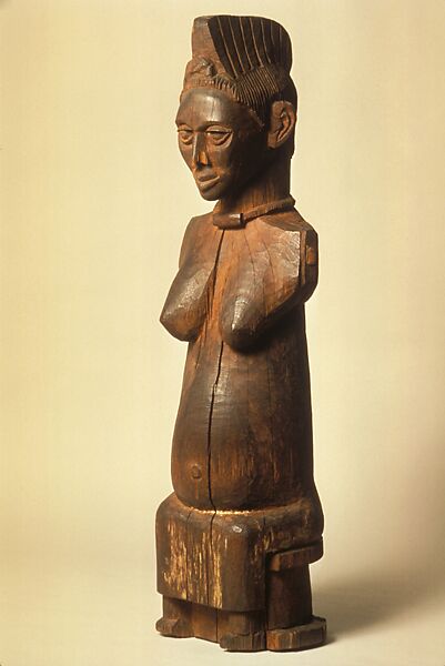 Seated Female Figure, Wood, Ijo peoples 