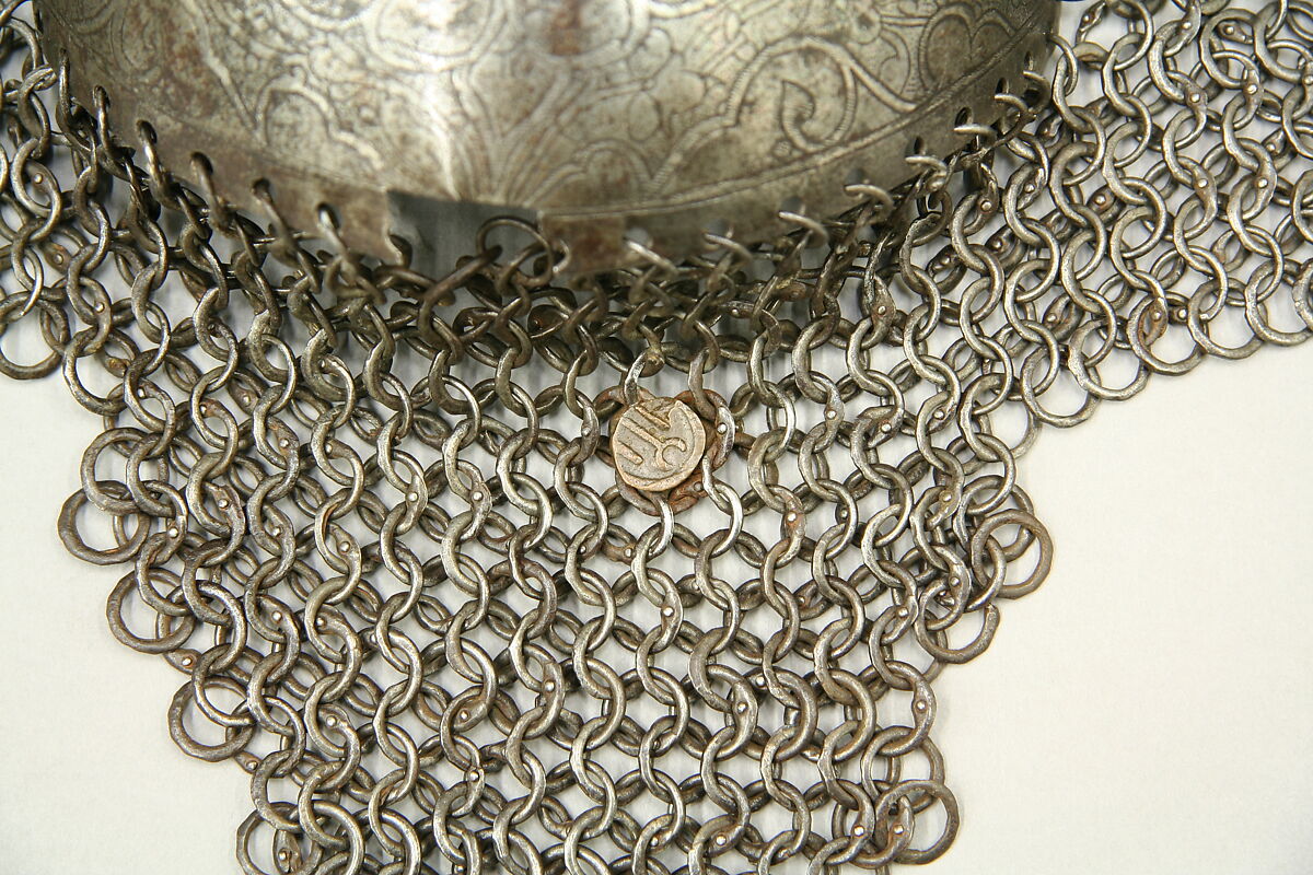 Pair of Thigh and Knee Defenses, Steel, iron, copper alloy, silver, leather, Iranian or Turkish