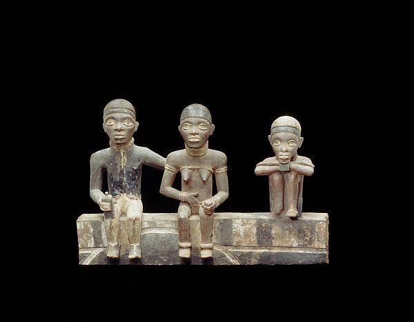 Kumbi Bed Panel:Three Seated Figures
