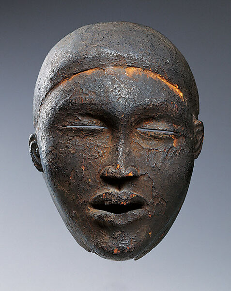 Mask, Wood, pigment, Kongo peoples; Yombe group