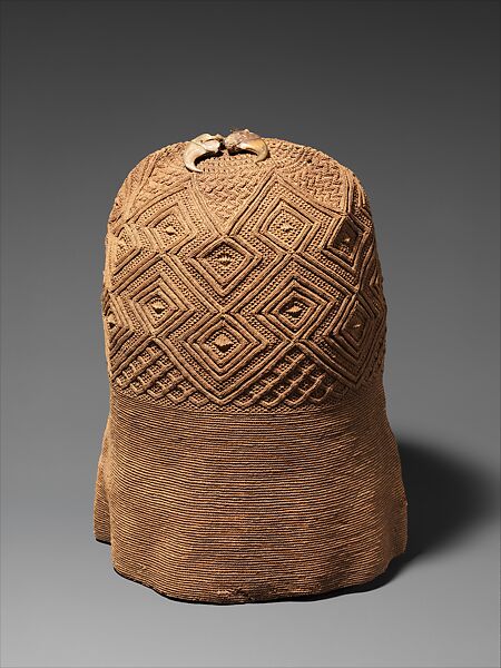 Prestige Cap (Mpu), Raffia or pineapple fiber, leopard claws, Kongo peoples