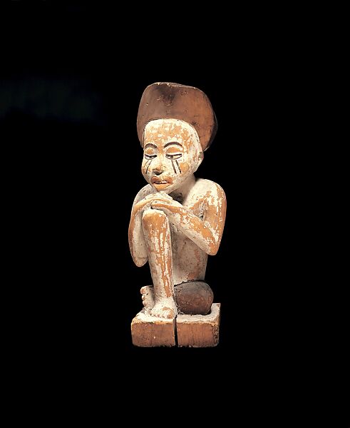 Ancestral Shrine Figure:Seated Female, Wood, pigment, Kongo peoples; Yombe group 