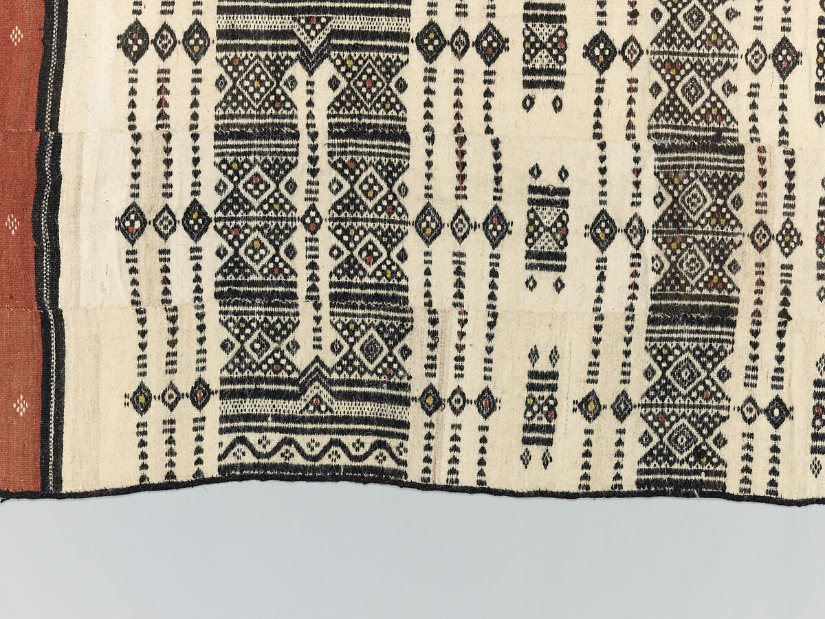 Aṣọ òkè ìró (woman's wrapper), Yoruba artist, Cotton, silk, dye, Yoruba peoples